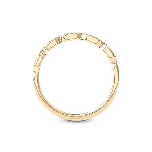 Diamond Wedding Ring with Milgrain Detailing - Prime & Pure