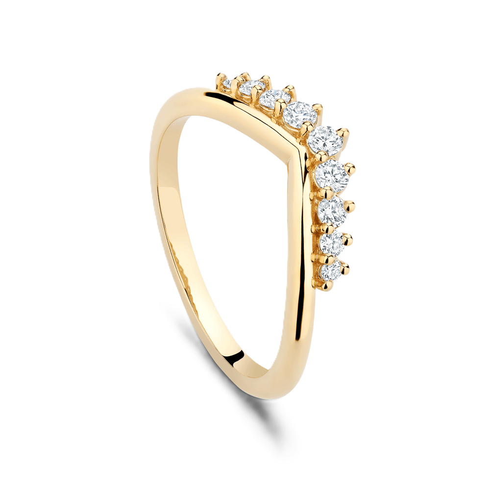 Curved Diamond Pavé Ring - Prime & Pure
