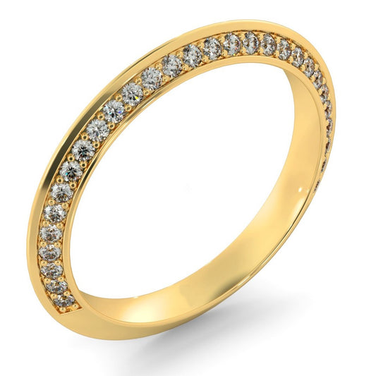 Knife Edge Round cut Double Sided Diamond Eternity Band - Prime & Pure