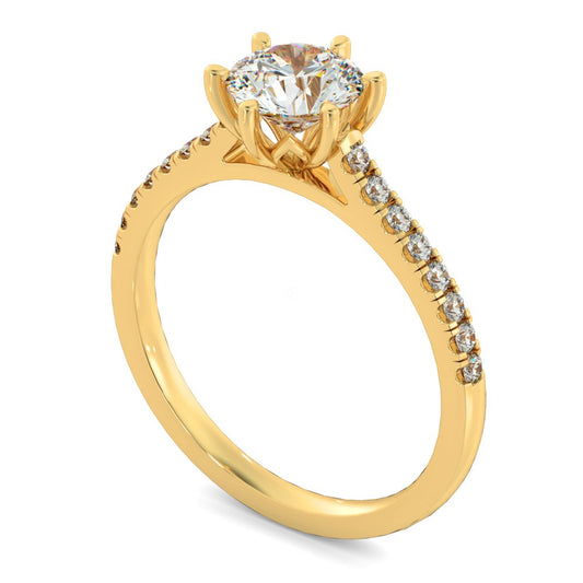 Round Cut Diamond Pave Bands Ring ST3 - Prime & Pure