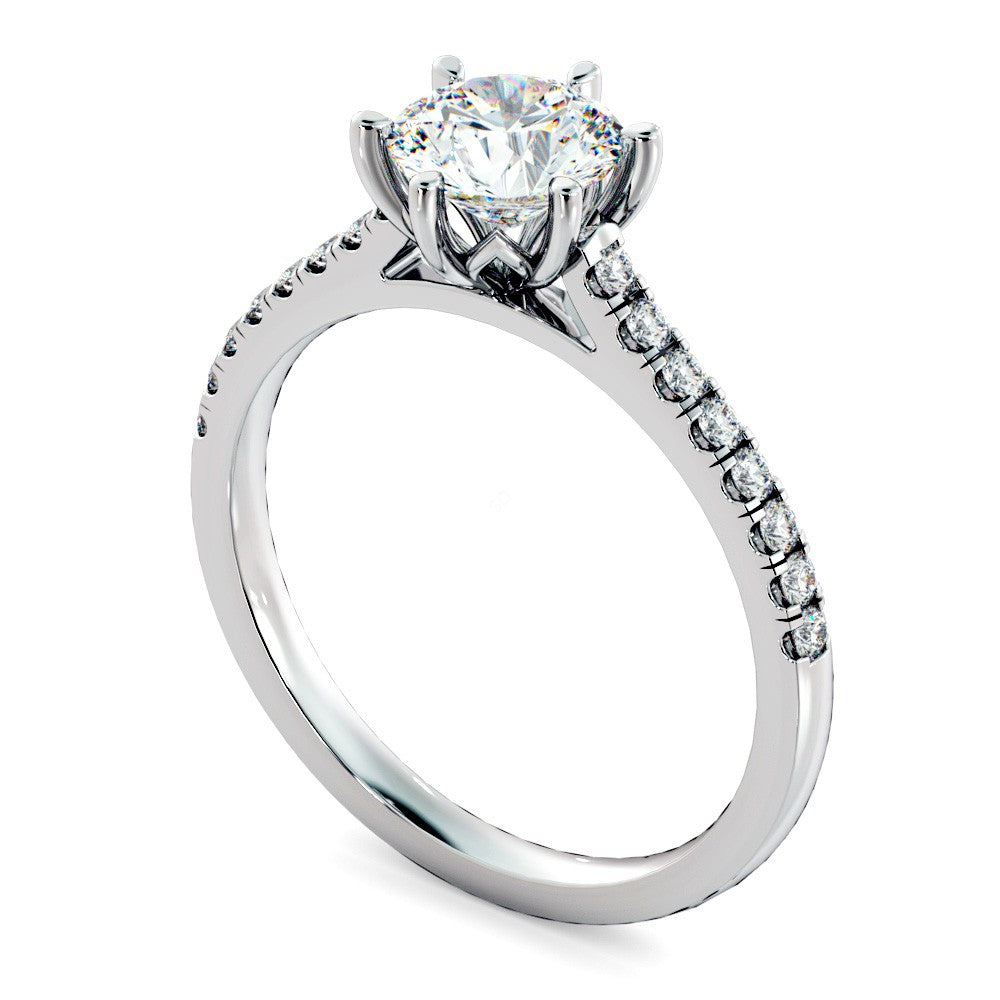 Round Cut Diamond Pave Bands Ring ST3 - Prime & Pure