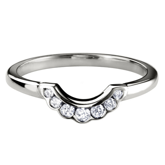 Round Curved Round cut Diamond Band Ring - Prime & Pure