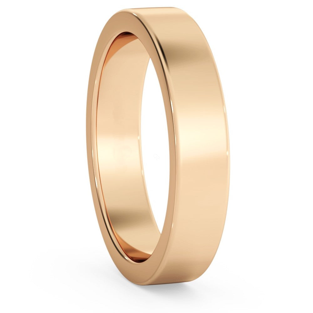 Flat Wedding Ring - 4mm width - Prime & Pure
