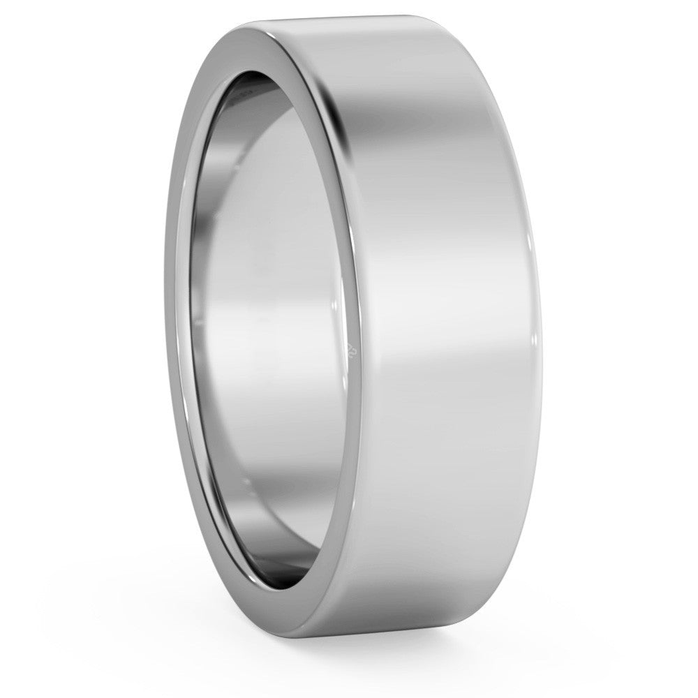 Flat Wedding Ring - 6mm width - Prime & Pure