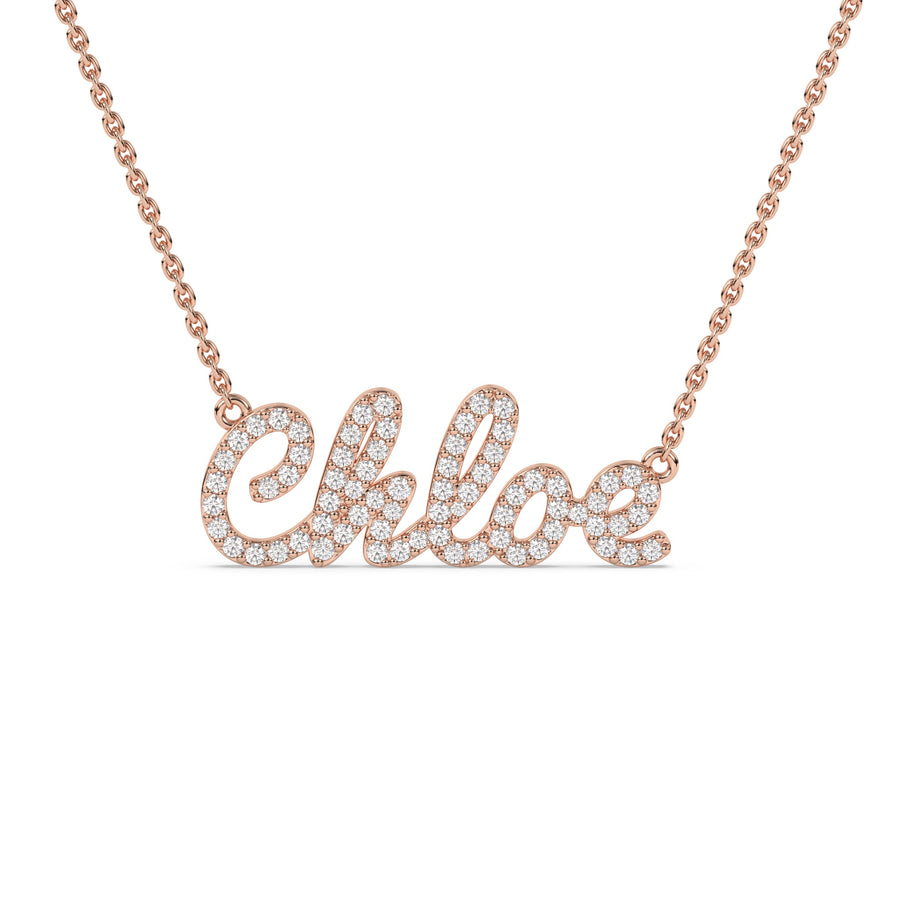 18k Gold Name Necklace Available In Variants Fonts Prime Pure