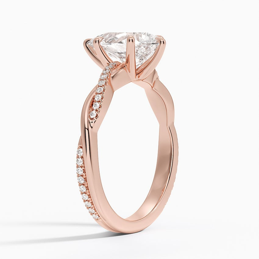 Pear Cut Diamond Twisted Pave Band Ring - Prime & Pure