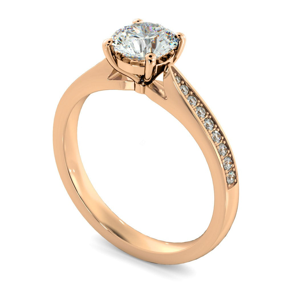 Round Cut Diamond Pave Bands Ring ST6 - Prime & Pure