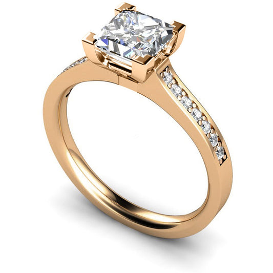 Princess Cut Diamond Pave Bands Ring St6 - Prime & Pure
