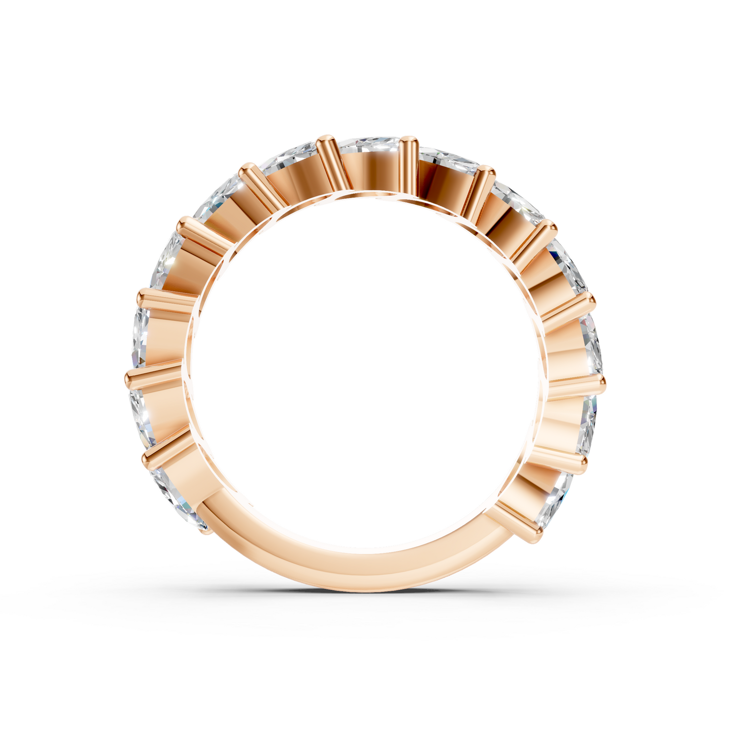 Clara - Diagonal Marquise Diamond Wedding Ring