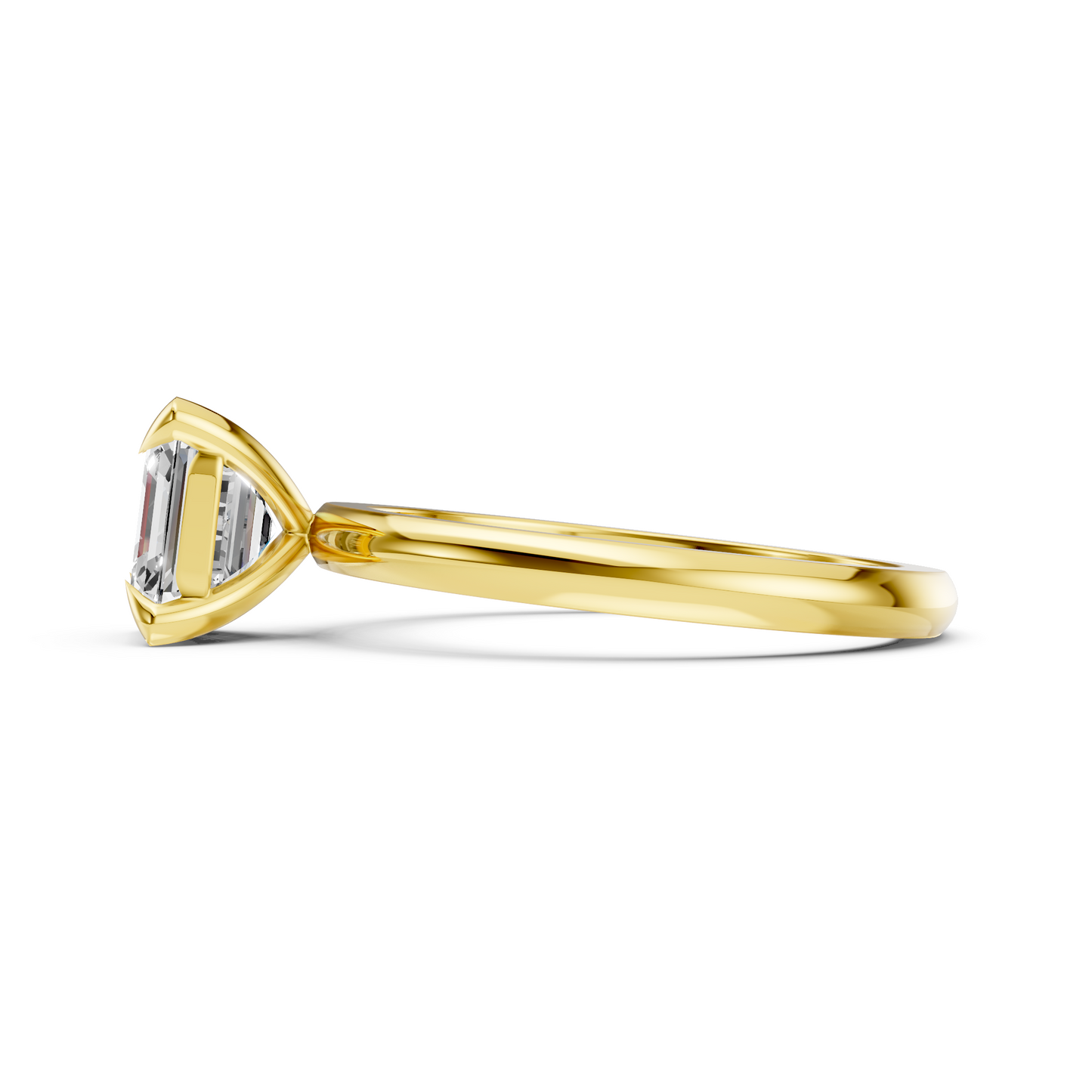 Everly – Asscher Solitaire with Plain Band