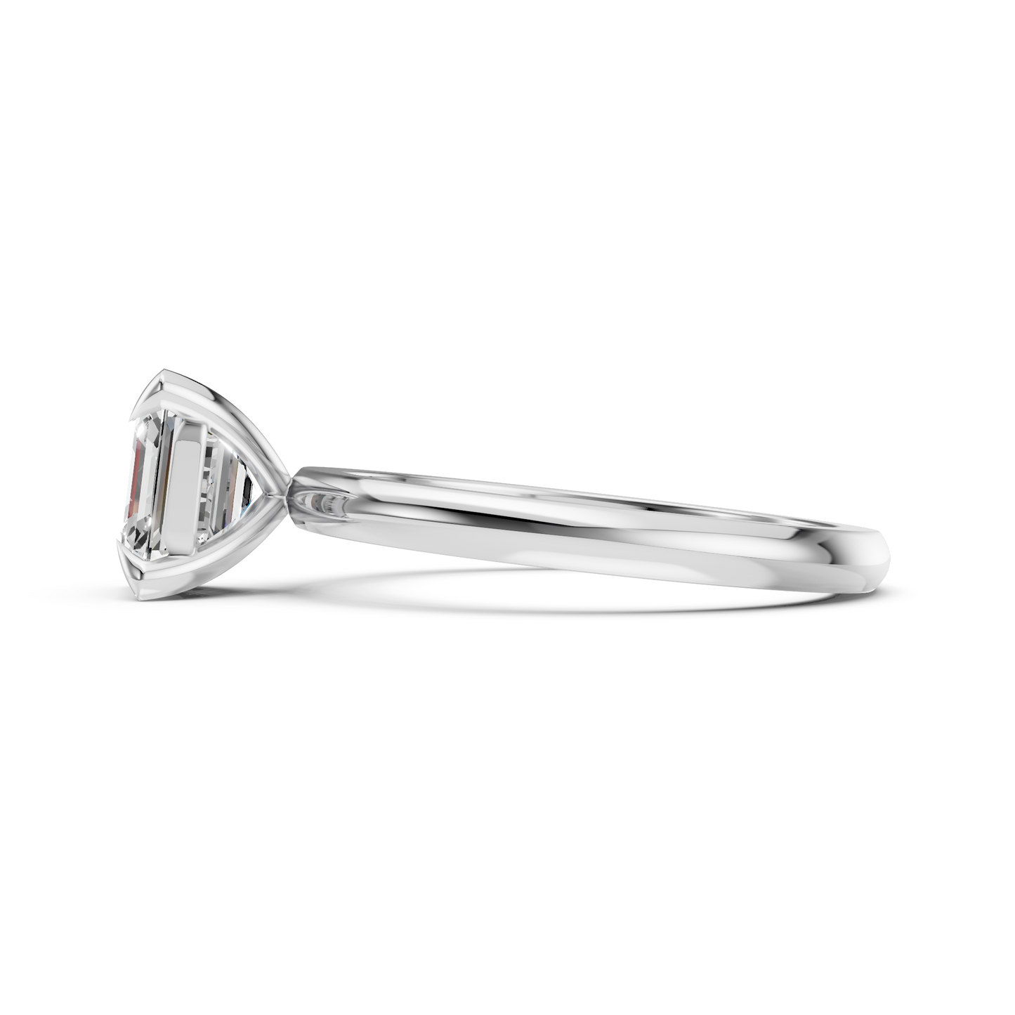 Everly – Asscher Solitaire with Plain Band