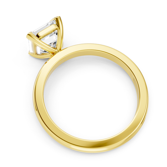 Everly – Asscher Solitaire with Plain Band