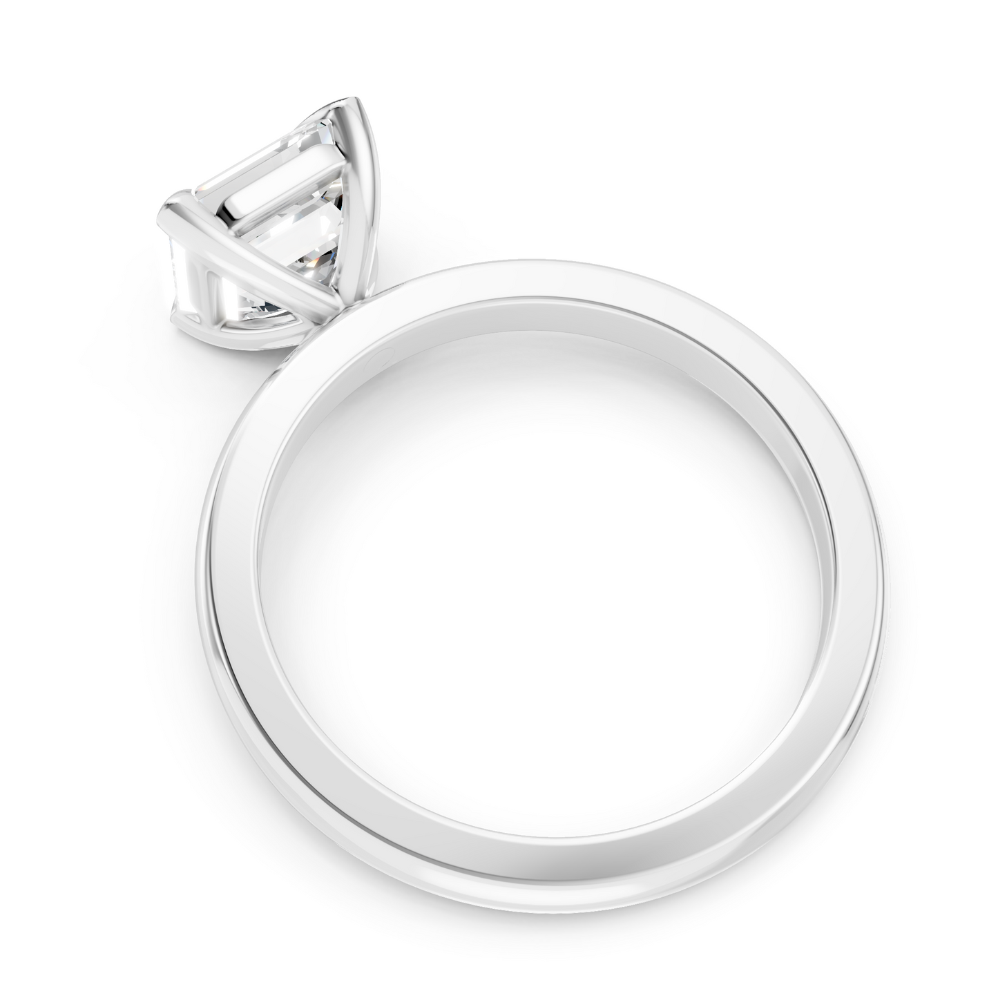 Everly – Asscher Solitaire with Plain Band