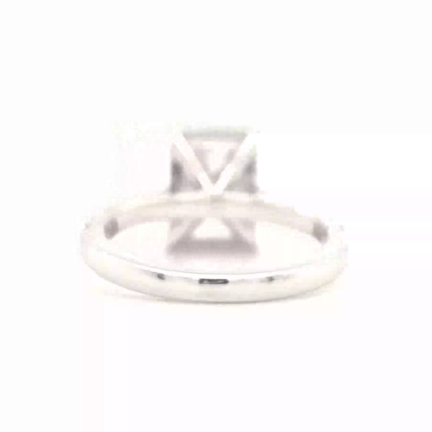 Candice – " 3ct " Radiant Solitaire in 18k with Hidden Halo and Pave Band (Ready) - Prime & Pure