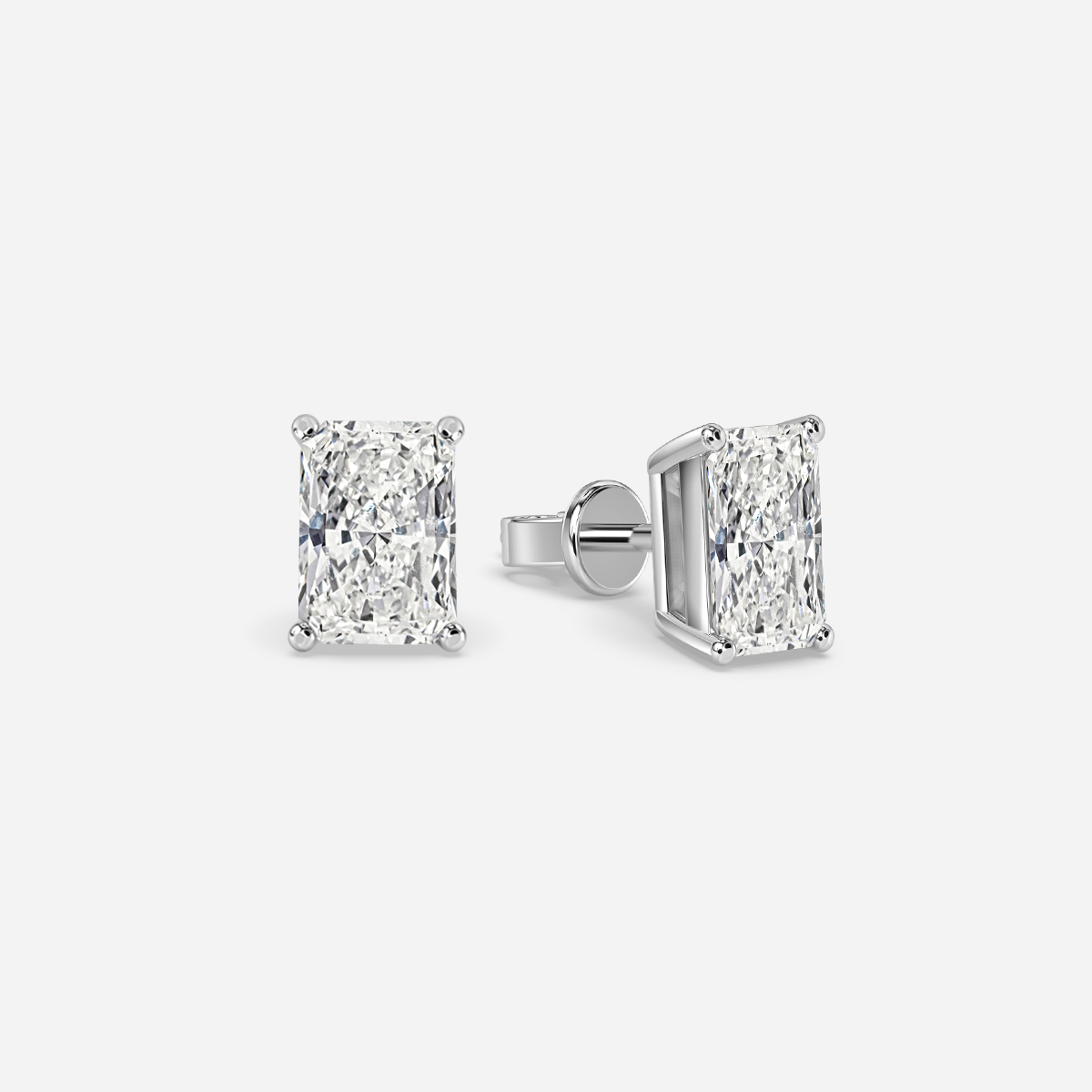 Radiant Diamond Stud Earrings - Prime & Pure
