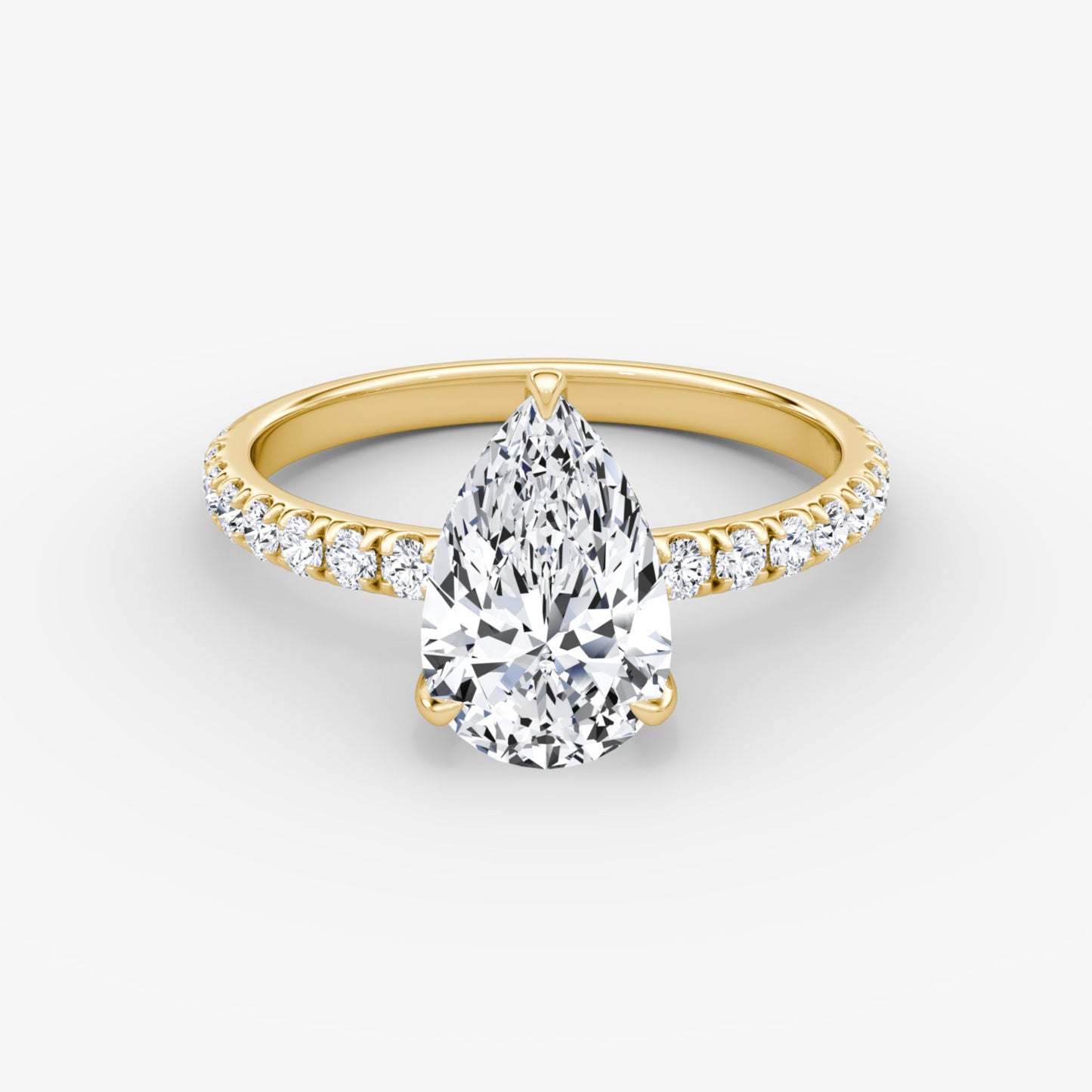 Pear Cut Diamond Pave Band Ring - Prime & Pure