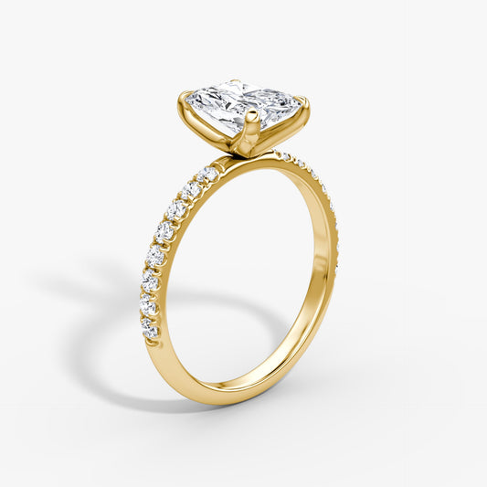 Radiant Cut Diamond Pave Band Ring - Prime & Pure