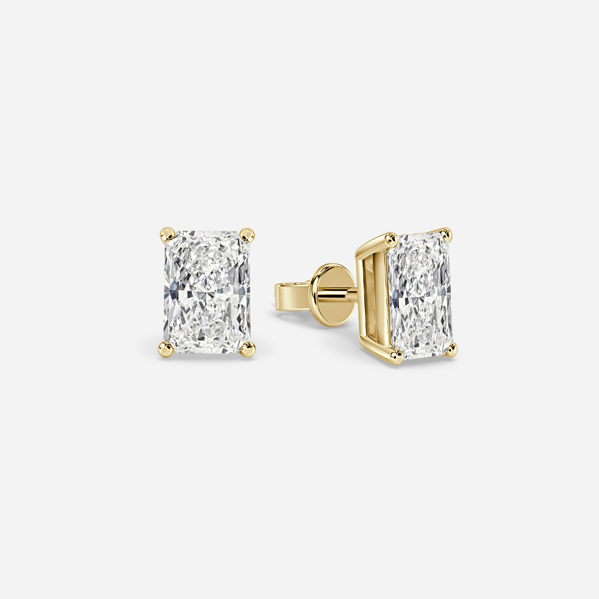 Radiant Diamond Stud Earrings - Prime & Pure