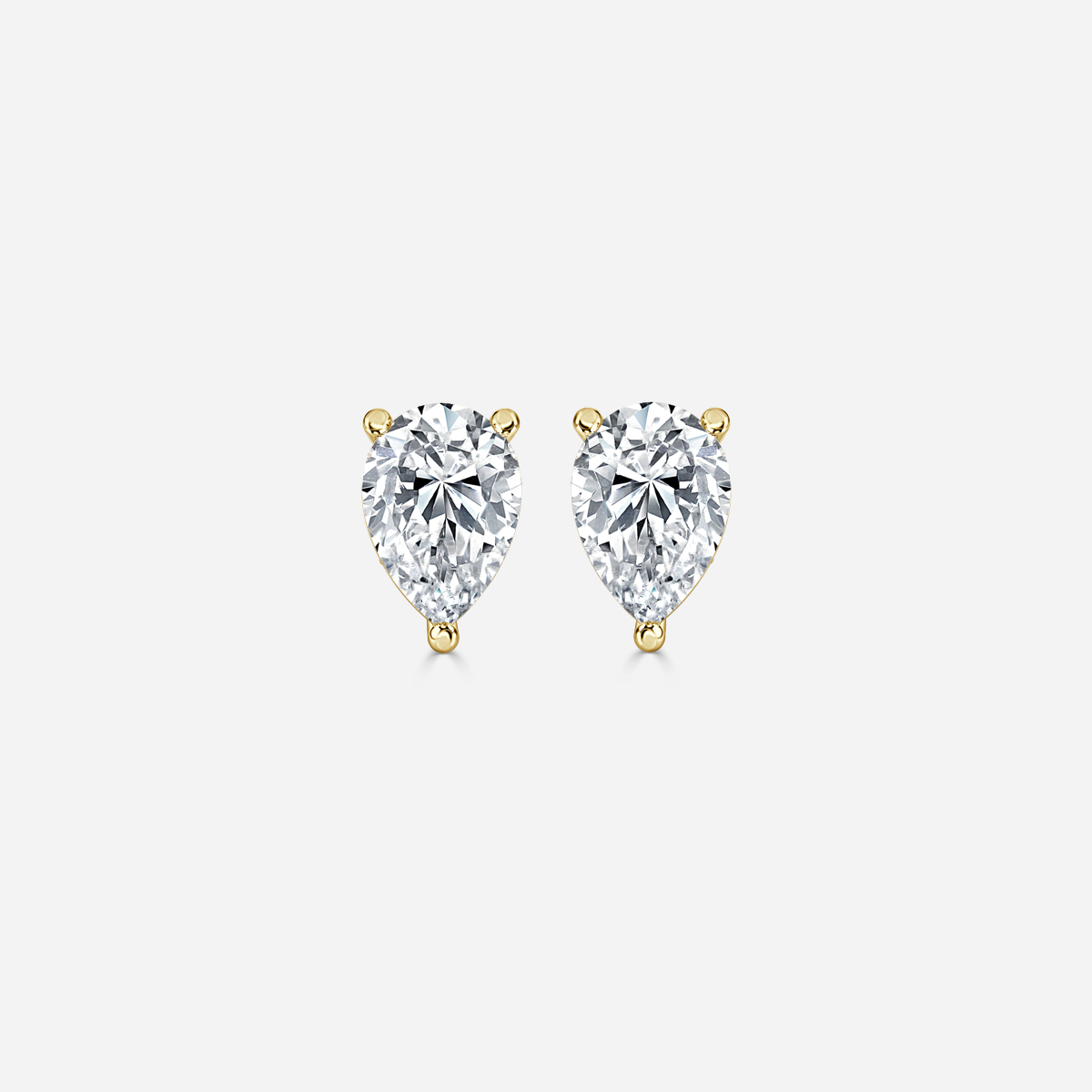 Pear Diamond Stud Earrings - Prime & Pure
