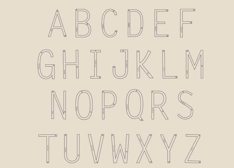 Sideway Big Letter Necklace - Prime & Pure