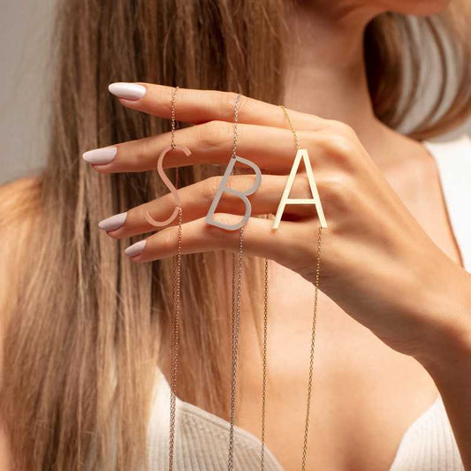 Sideway Big Letter Necklace - Prime & Pure