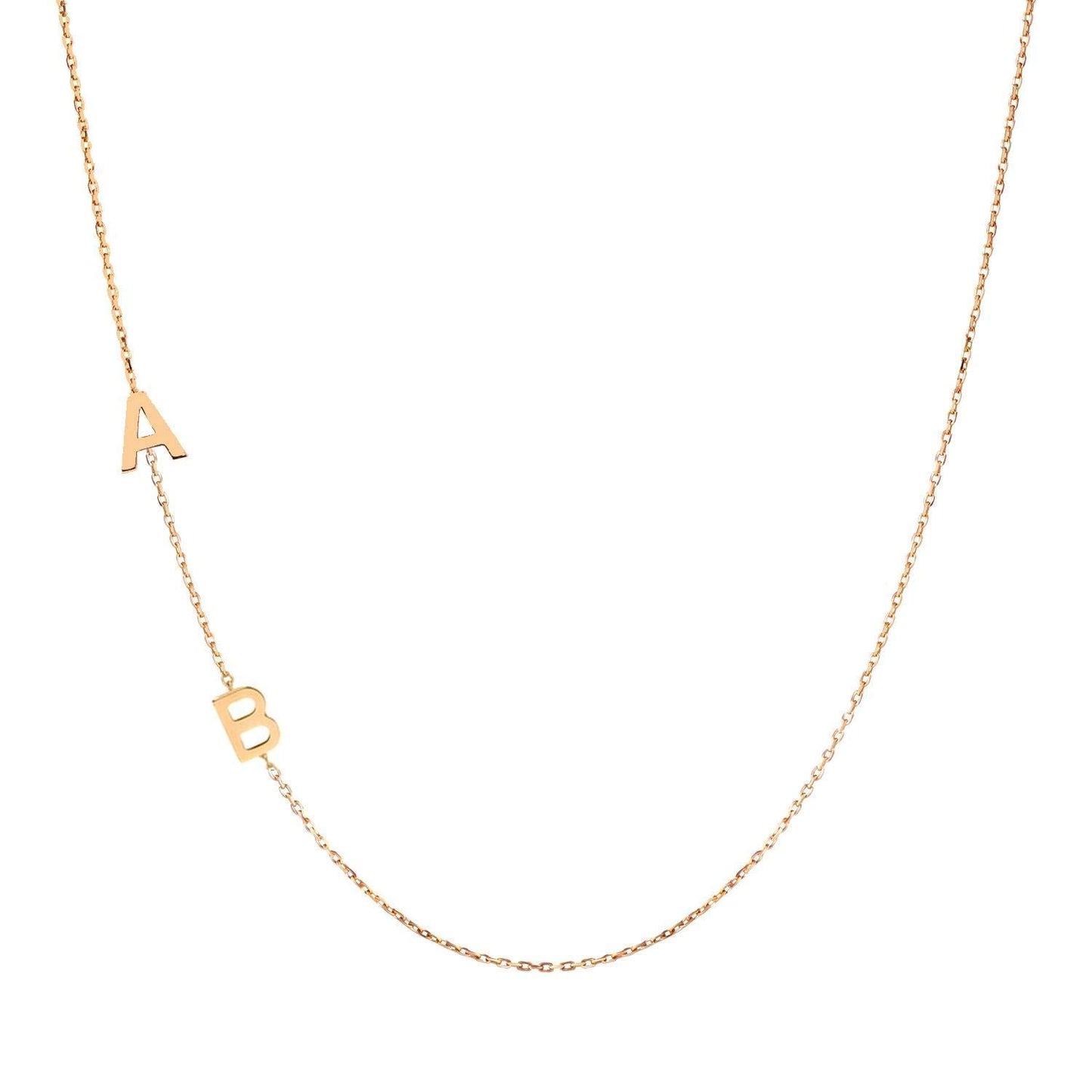 Sideways Initials Necklace - Prime & Pure