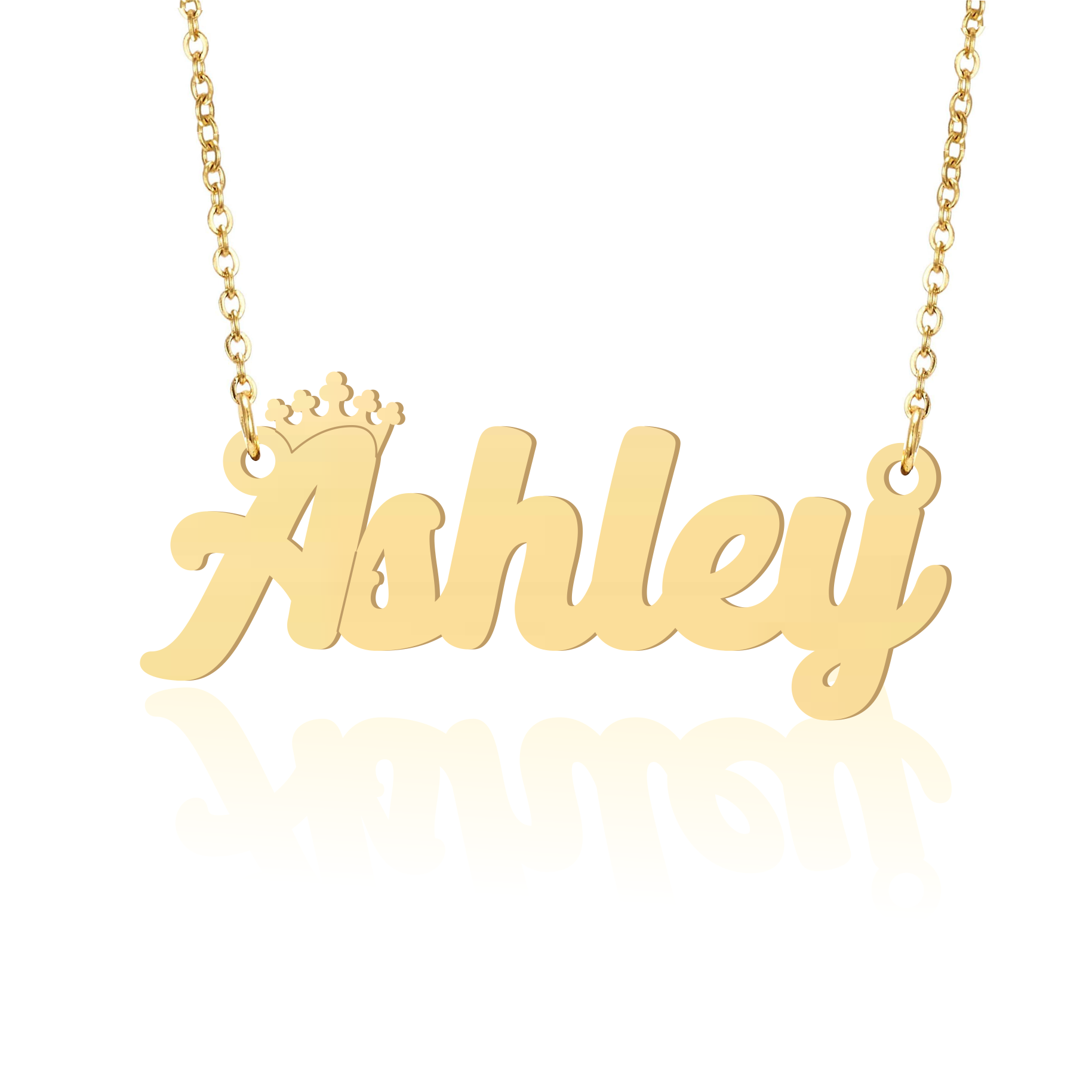 Ashley name sales necklace gold