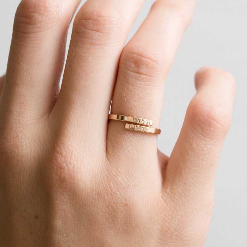 Engraved Double Name Ring - Prime & Pure
