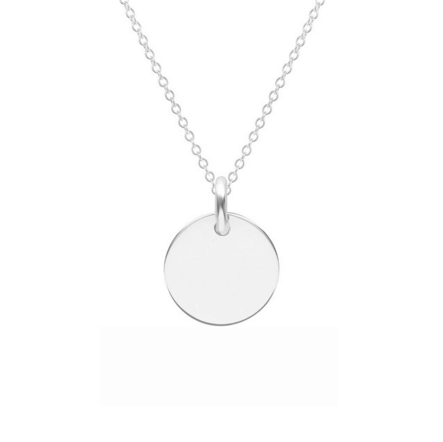 Engraved Disc Initial Necklace - Prime & Pure