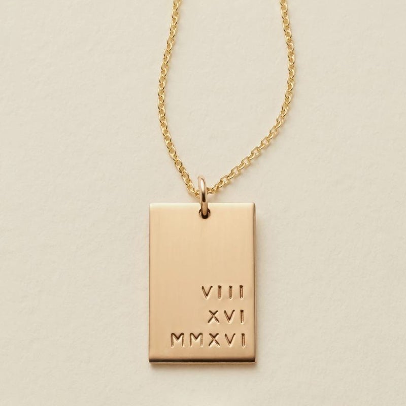 Personalised Rectangle Necklace - Prime & Pure
