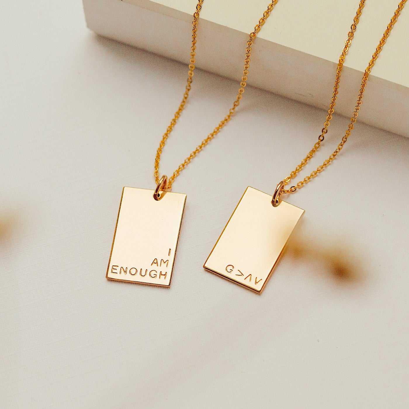 Personalised Rectangle Necklace - Prime & Pure