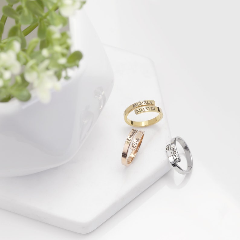 Engraved Double Name Ring - Prime & Pure
