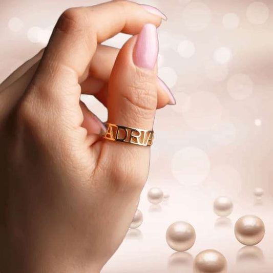 Customized Name Band Ring - Prime & Pure