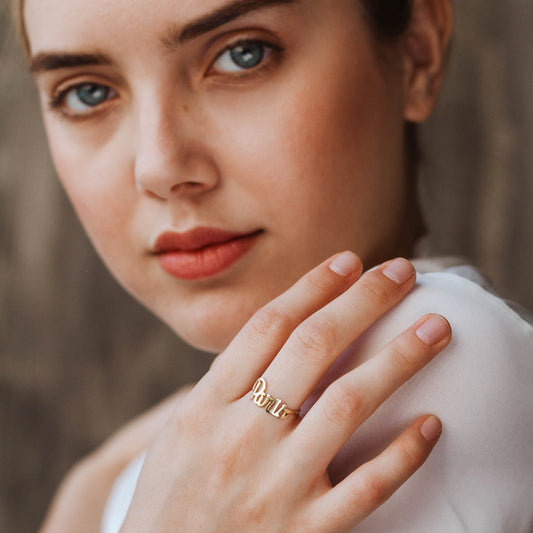 Calligraphy Name Custom Ring - Prime & Pure