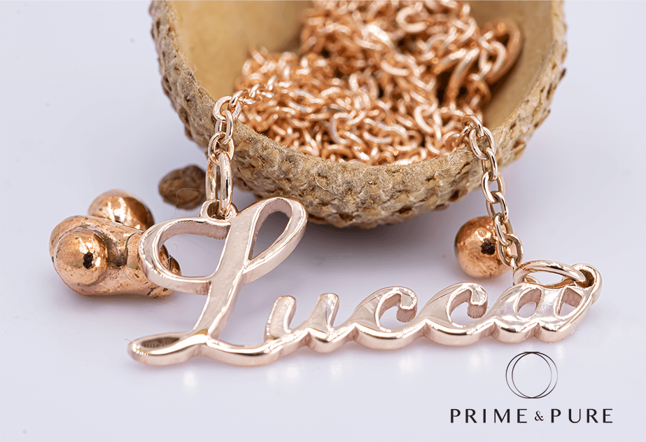 Rose Gold Name Necklace Prime Pure