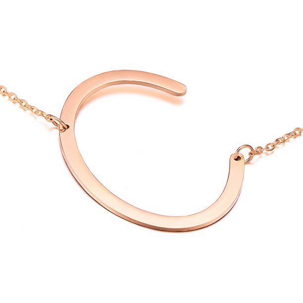 Sideway Big Letter Necklace - Prime & Pure