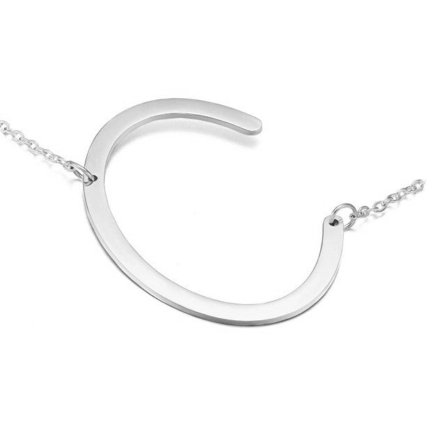 Sideway Big Letter Necklace - Prime & Pure