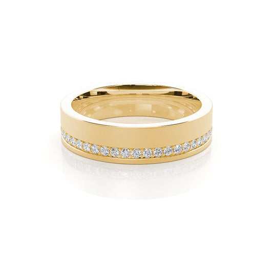 Studded Comfort Fit Wedding Band - Prime & Pure