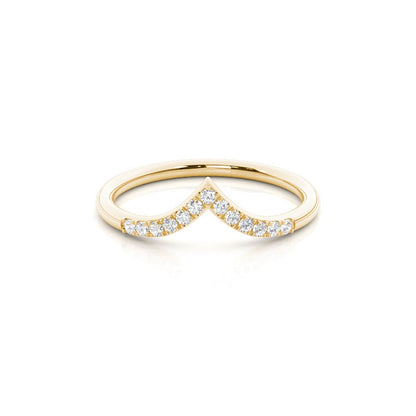 Prong Setting Diamond Shaped Wedding Band - Prime & Pure