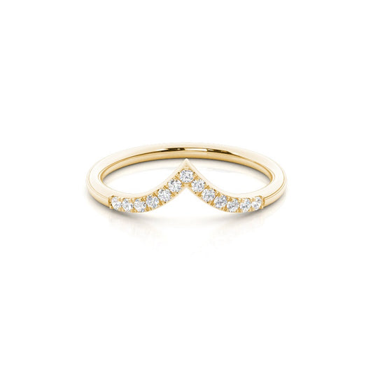 Prong Setting Diamond Shaped Wedding Band - Prime & Pure