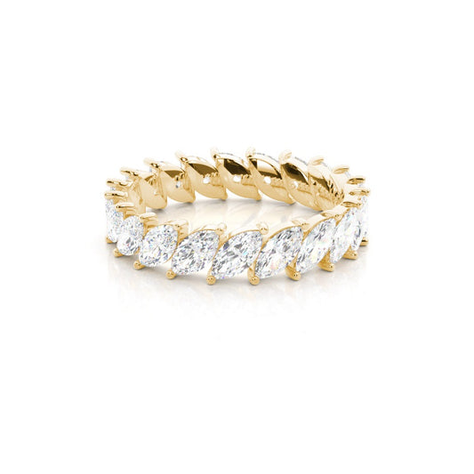 Diagonal iconic Prong Setting Marquise Diamond Wedding Ring - Prime & Pure