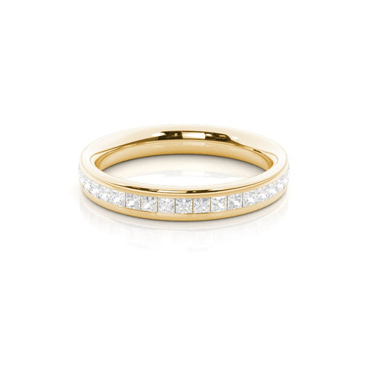 Channel Set Princess Diamond Full Wedding Ring - Prime & Pure