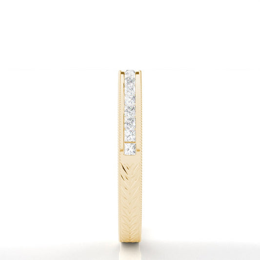 Studded Slight Comfort Fit Diamond Wedding Band - Prime & Pure