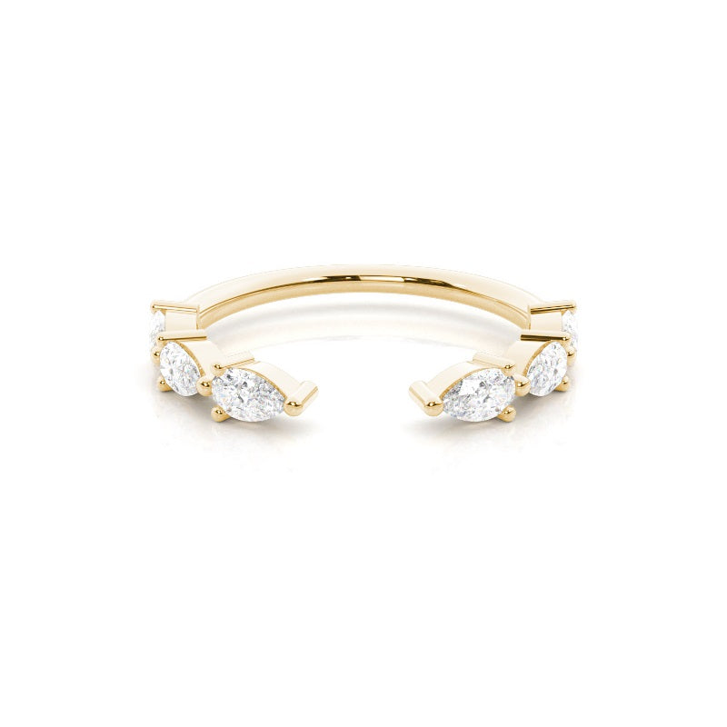 Pear diamond Open Wedding Band - Prime & Pure