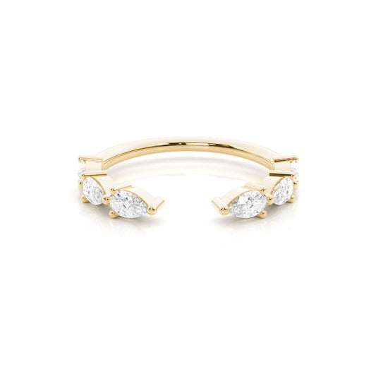Pear diamond Open Wedding Band - Prime & Pure