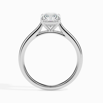 1ct D-VS1 Asscher Lab grown Diamond Solitaire ring in 18k Gold