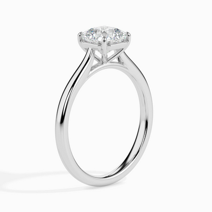 1ct D-VS1 Asscher Lab grown Diamond Solitaire ring in 18k Gold
