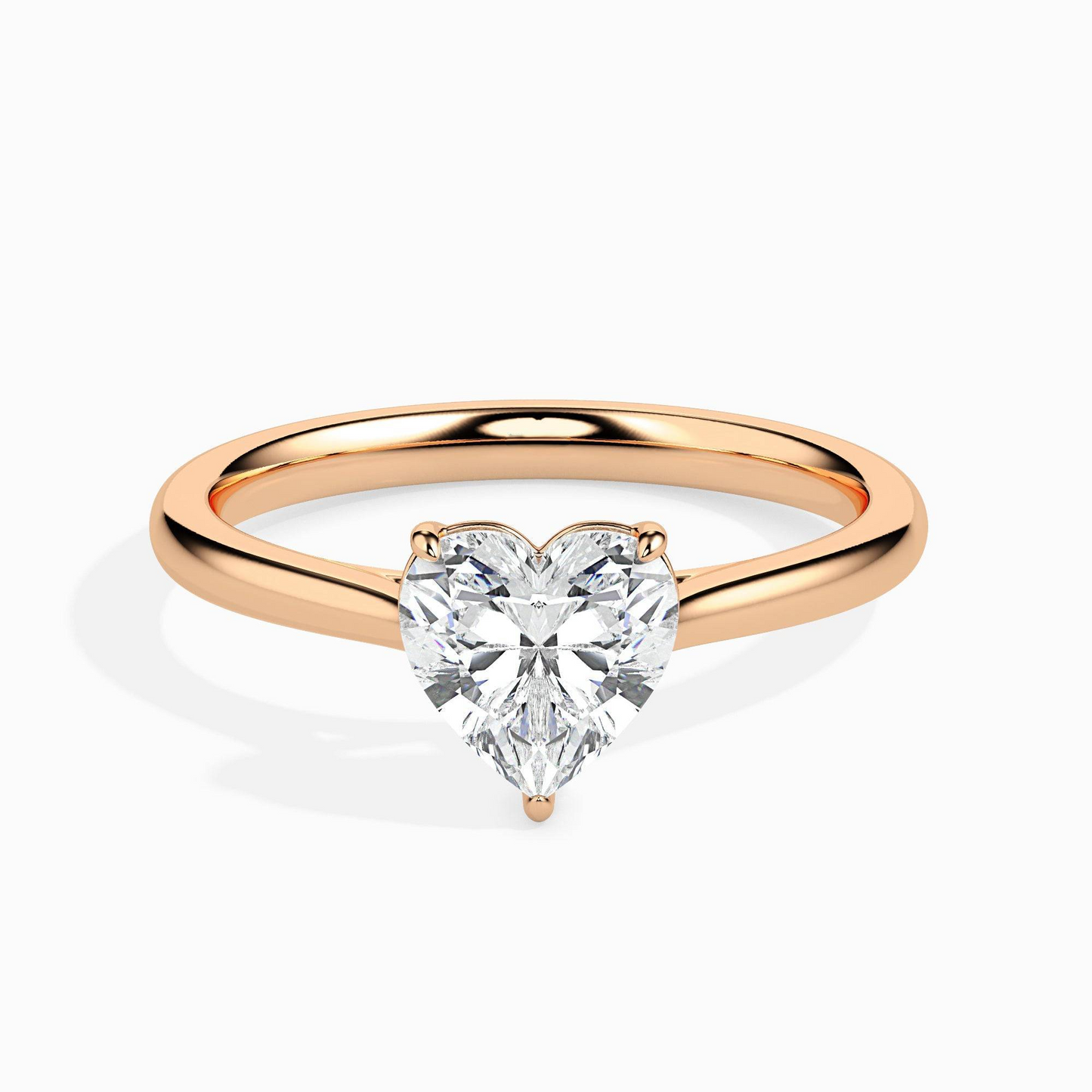 1ct D-VS1 Heart Shape Lab grown Diamond Solitaire ring in 18k Gold