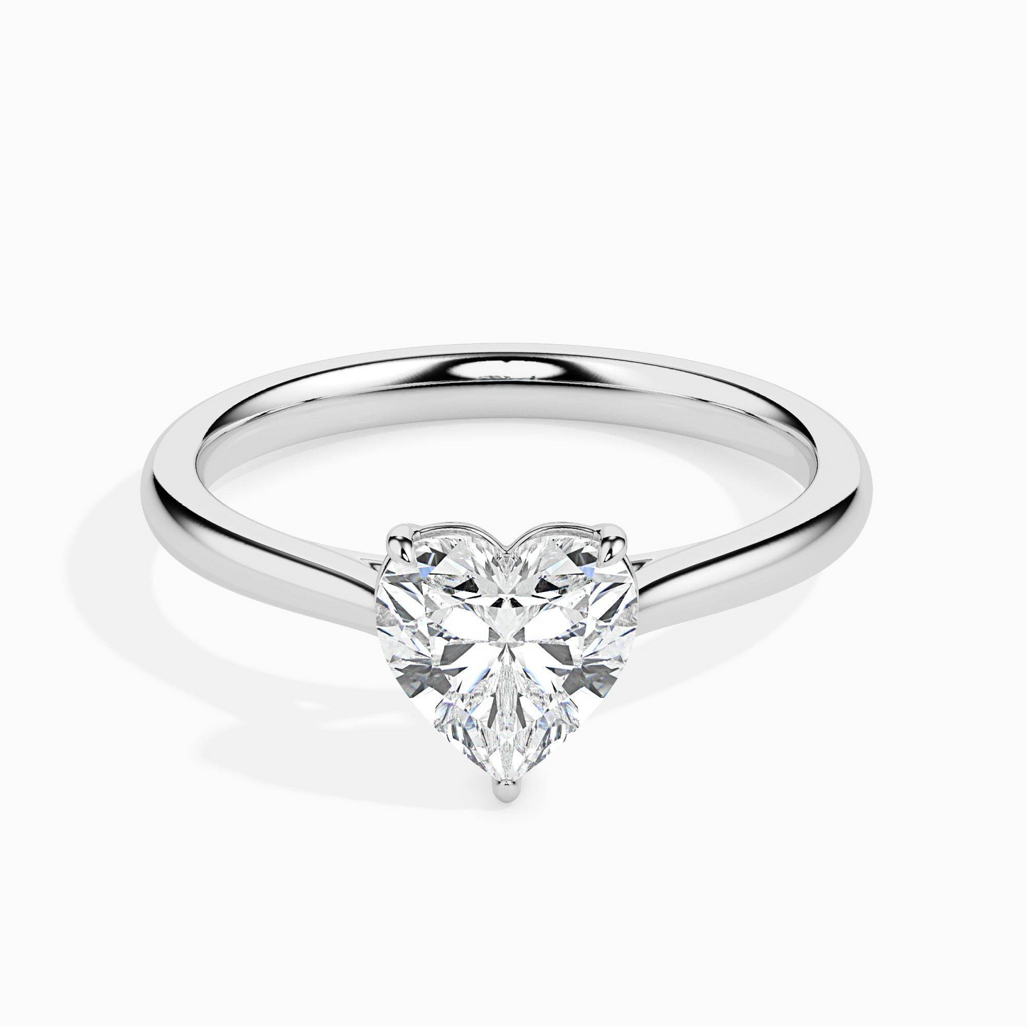 1ct D-VS1 Heart Shape Lab grown Diamond Solitaire ring in 18k Gold