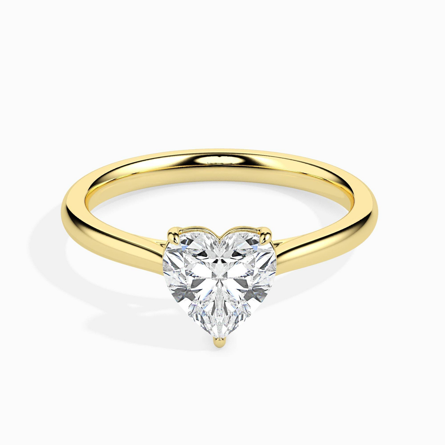 1ct D-VS1 Heart Shape Lab grown Diamond Solitaire ring in 18k Gold